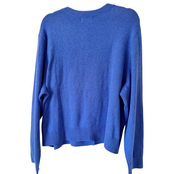 Old Navy Blue Fleece Button Front Cardigan Sweater Women’s Size 3X - Picture 2 of 5